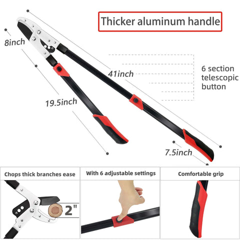 YRTSH loppers soft-grip handle offers comfortable, non-slip hold