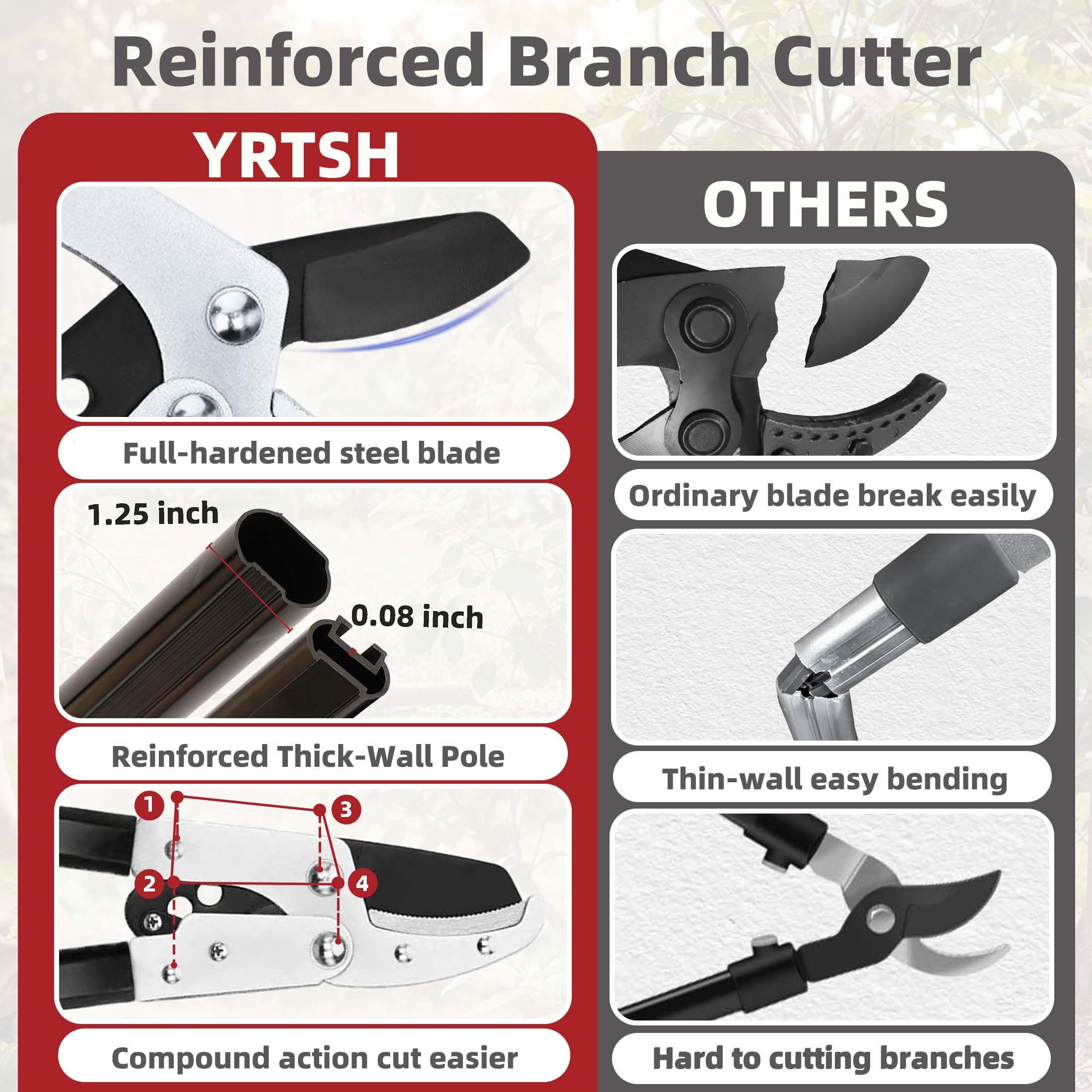 YRTSH loppers suitable for cutting thick branches in the garden