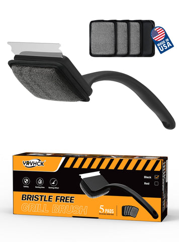 YRVHCK bristle-free grill brush focused on safety with no metal bristles.