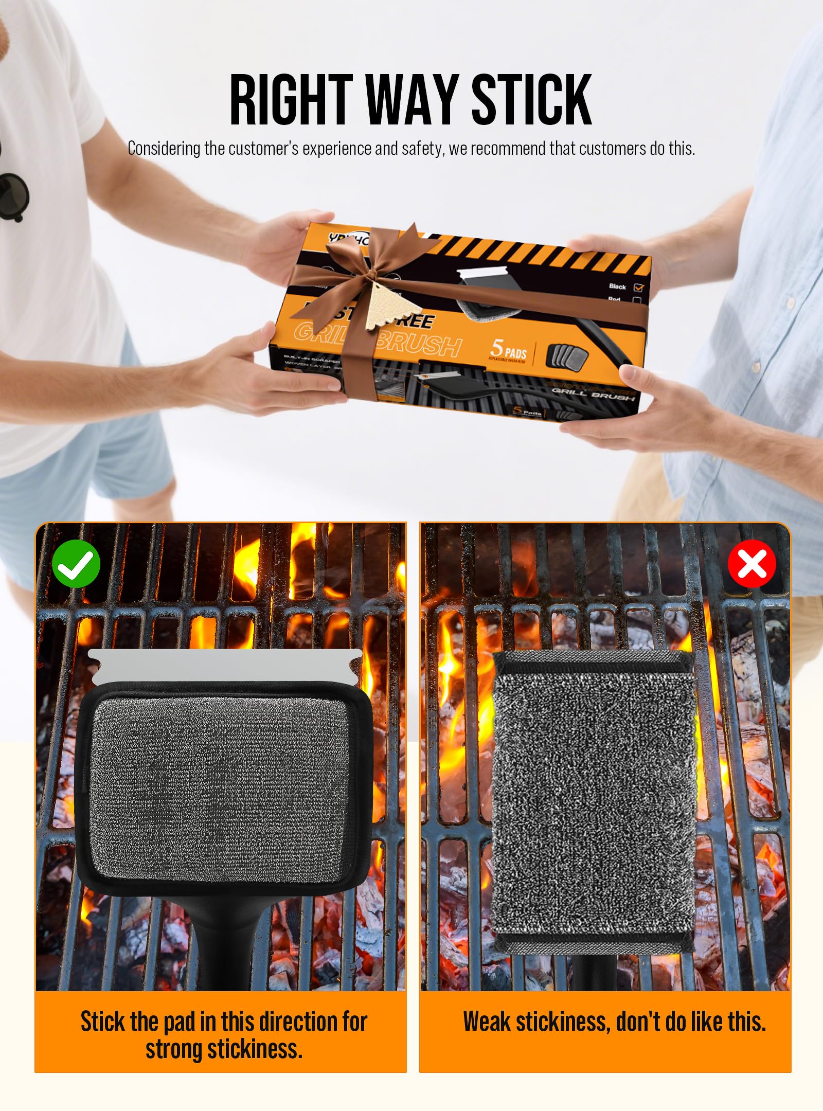 YRVHCK compatibility with cast iron and stainless steel grates featured.