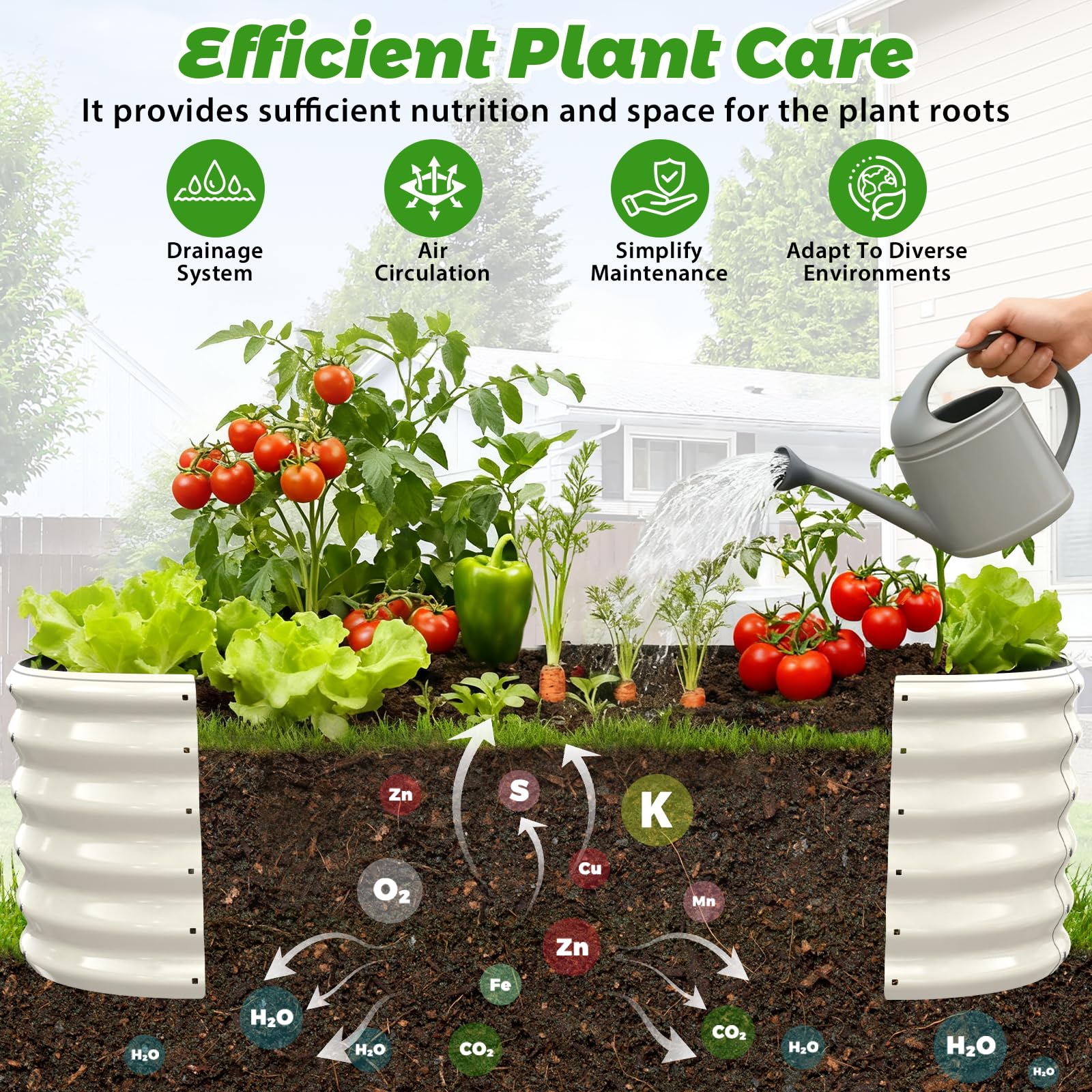 YSEJOMP 5ft by 2ft oval bed ideal for patio planting