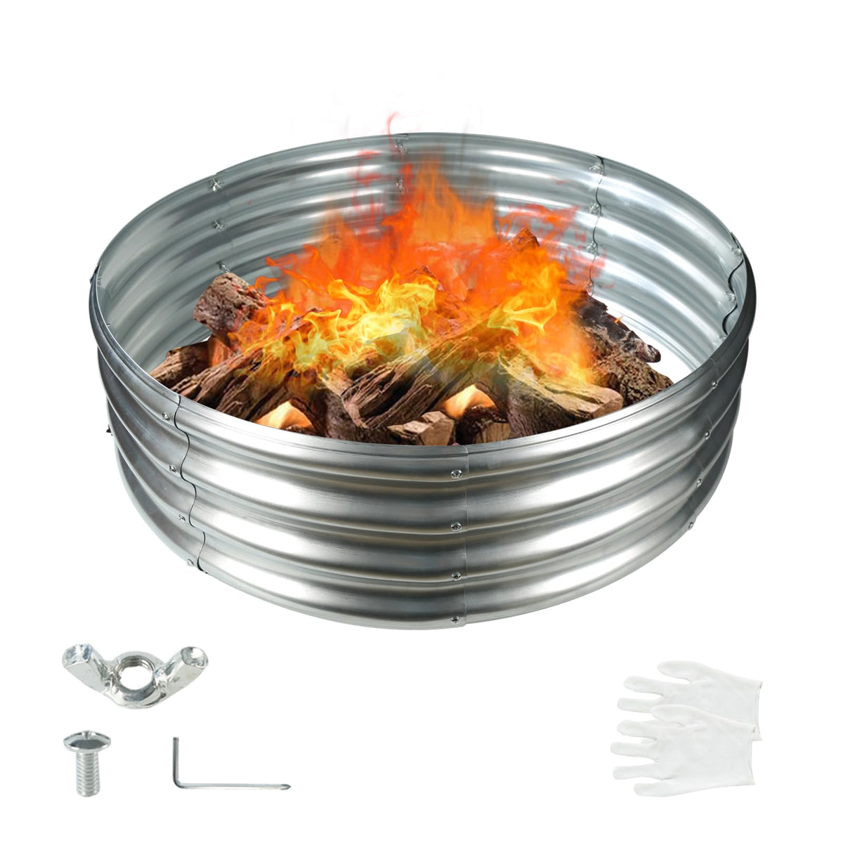 YSEJOMP fire pit ring 36-inch diameter for safe, spacious outdoor gatherings.