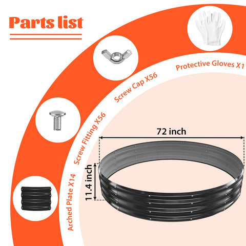 YSEJOMP fire pit ring 72inch versatile for cooking, seating, or garden use.