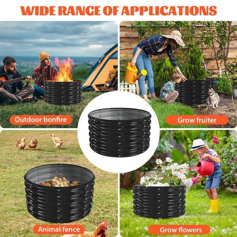 YSEJOMP ring used as garden bed edge or fence alternative