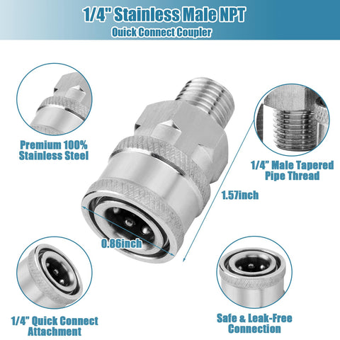 Ysglory ball-lock quick-connect design ensures a secure, leak-free fit.
