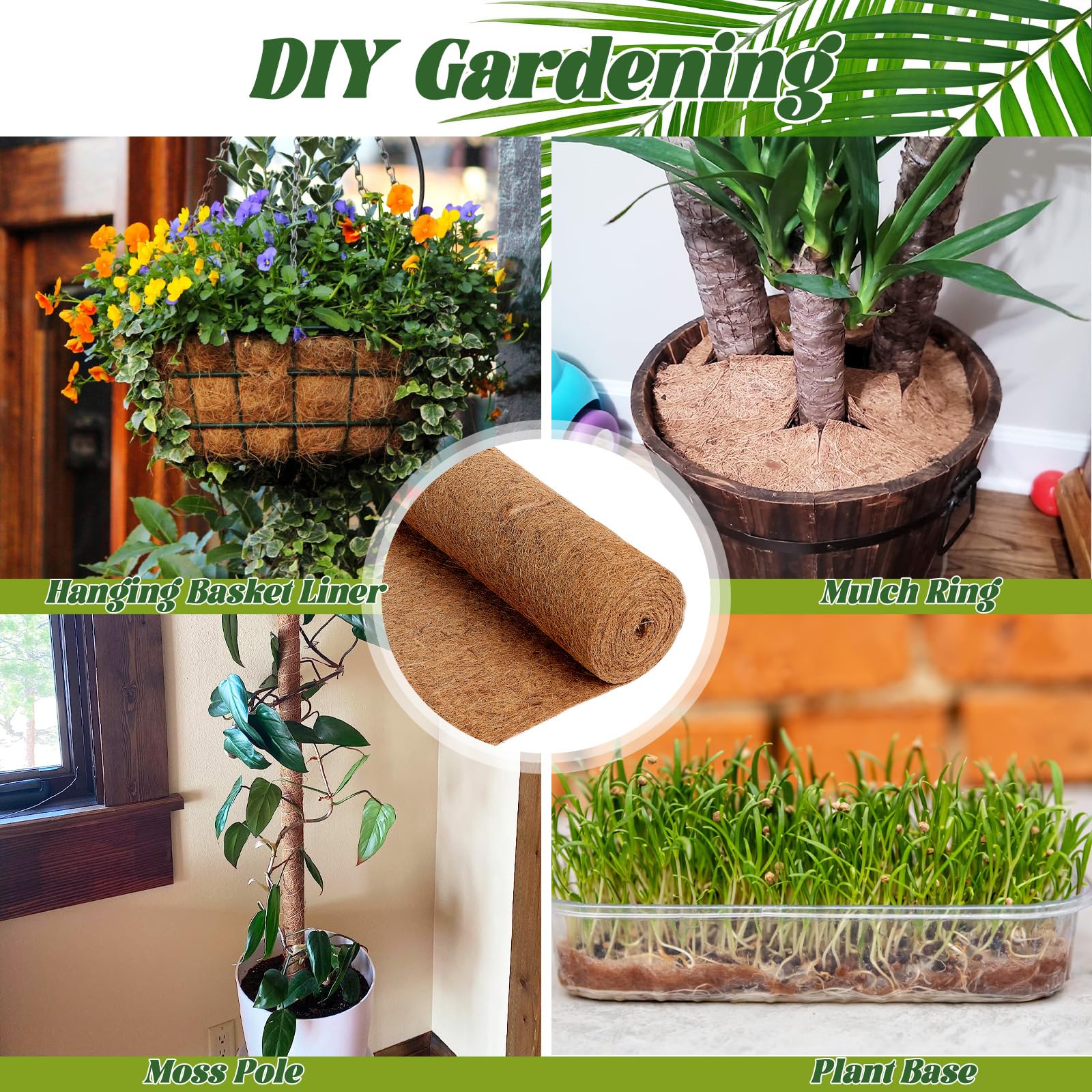 Ysglory moss pole liner for plant support and cleaner growing spaces