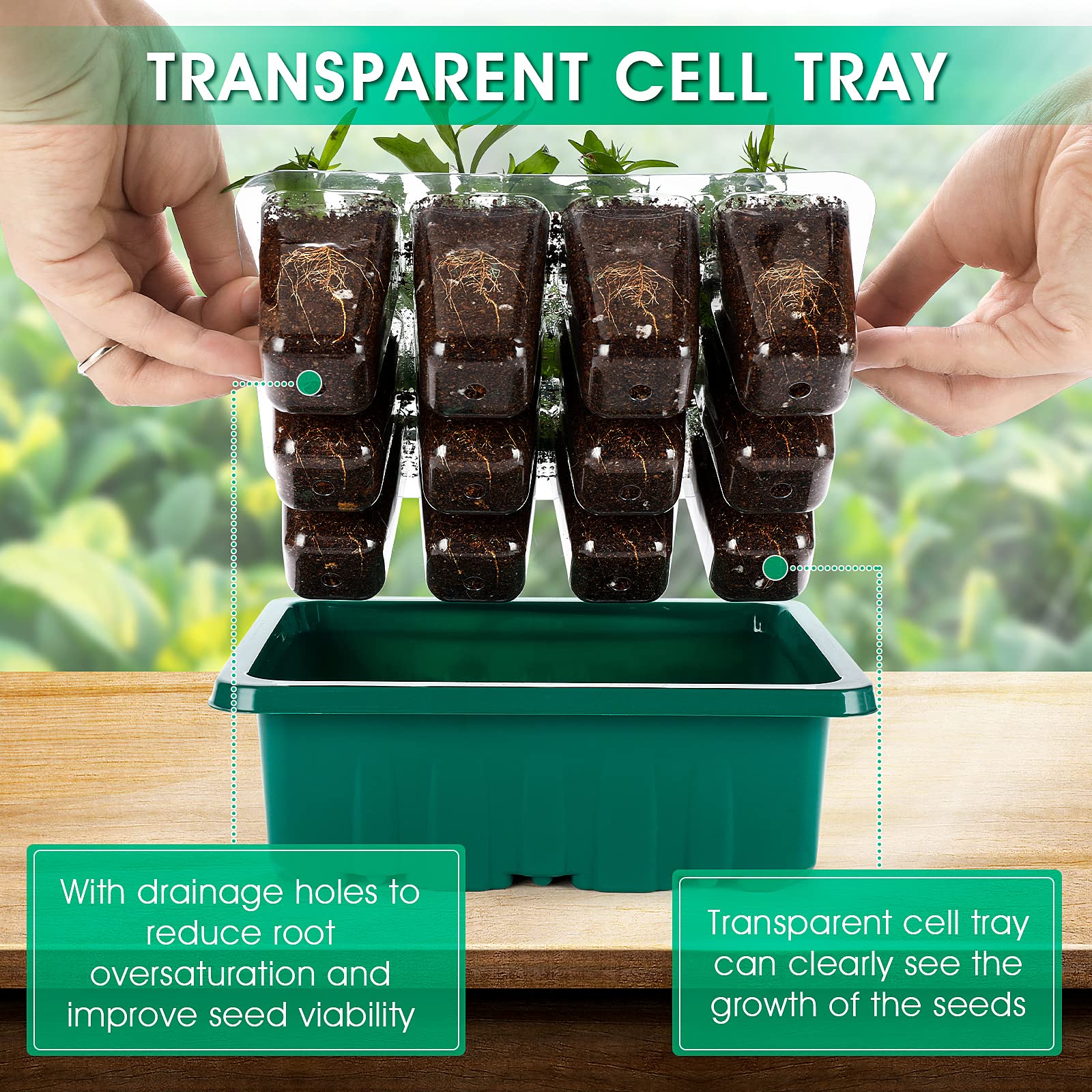 Yskea durable reusable polypropylene trays designed for long-term indoor gardening.