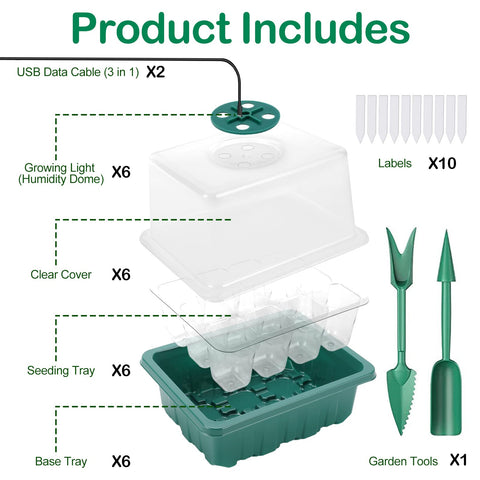 Yskea adjustable humidity domes help tailor moisture for seeds.