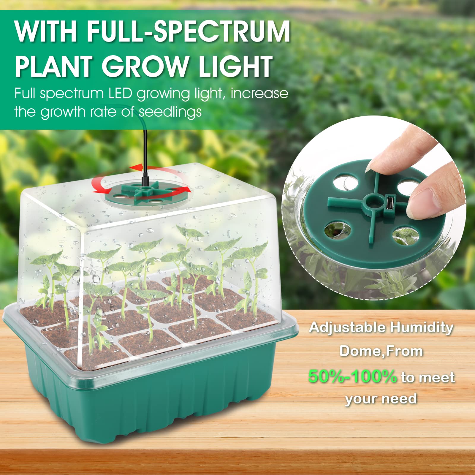 Yskea seedling trays 12 cells highlight compact layout for home greenhouse seedling propagation.
