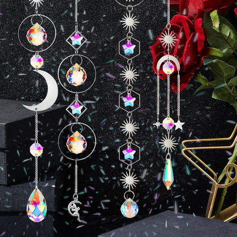 Ysleen crystal suncatcher display for interior decoration and glow