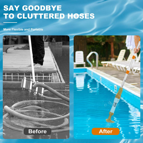 YSMJ suction handles leaves and pollen for a cleaner pool bottom.