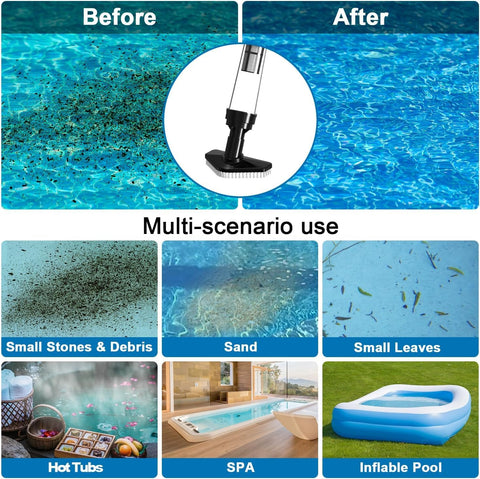 YSMJ portable cordless vacuum fits small pools and hot tubs.