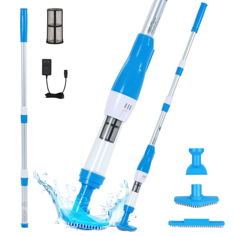 YSMJ 4-in-1 cordless pool vacuum front view for versatile cleaning