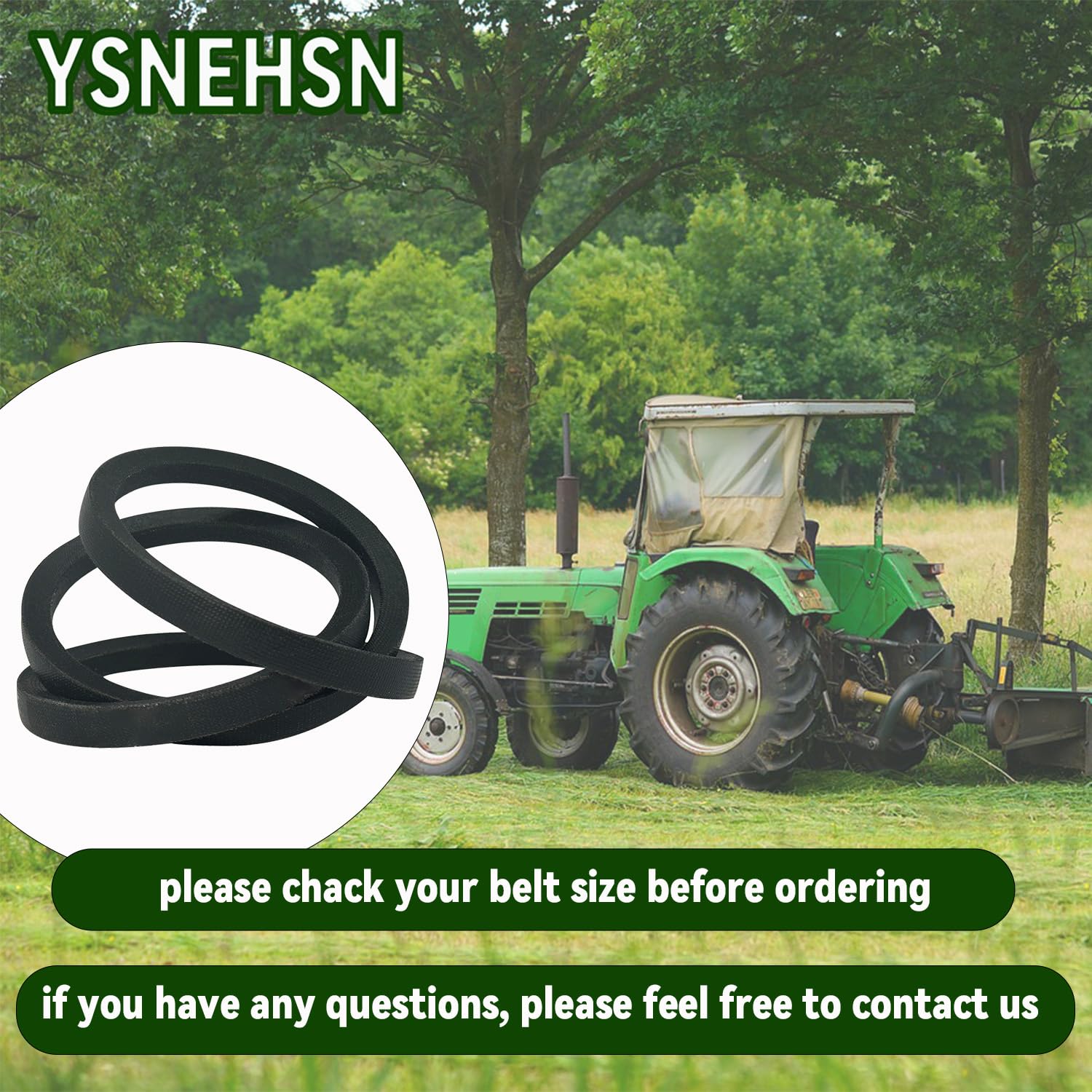 YSNEHSN belt durability and resistance against wear for longer service life.