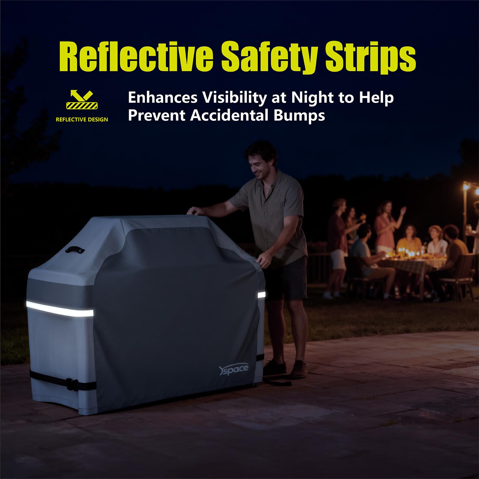 YSPACE Grill Cover easy to clean with damp cloth.