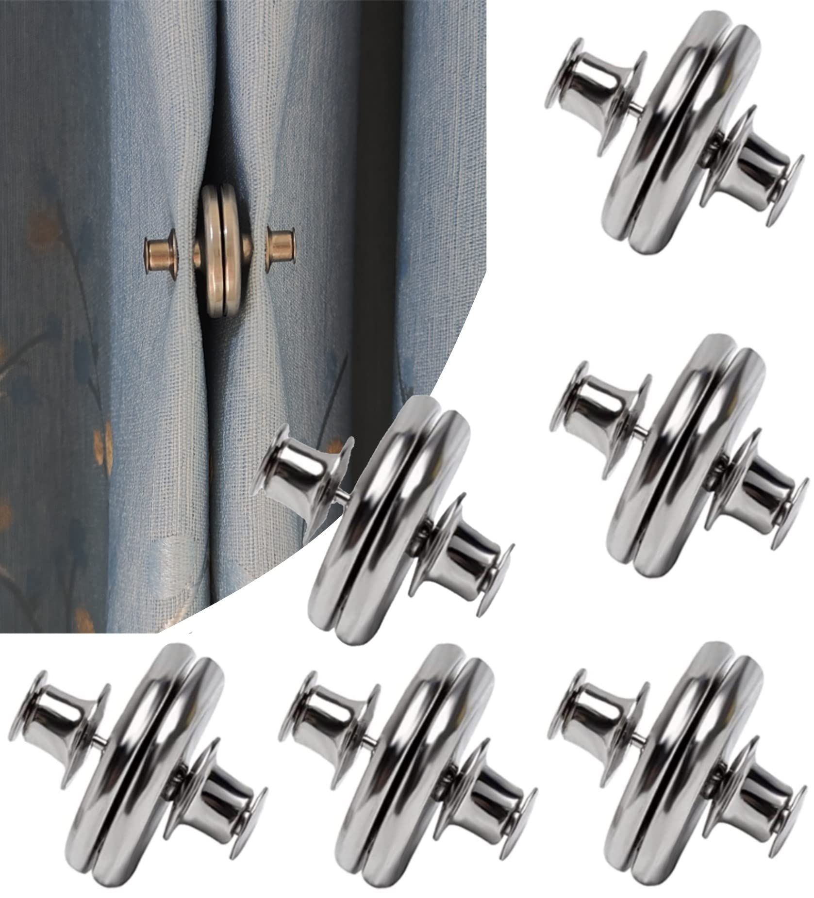 Yteseery curtain magnets with big diameter closure for stronger hold and light blocking