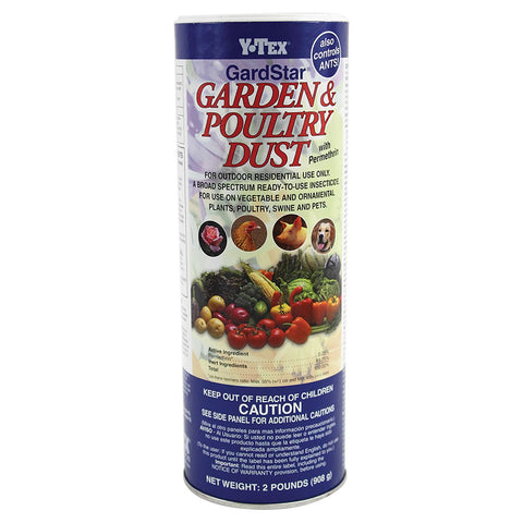 Ytex Garden Poultry Dust 2lb: ready-to-use powder for coop care.