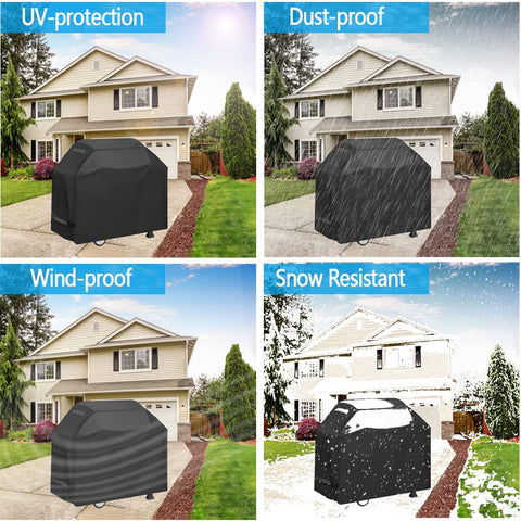YOTOM UV-protection grill cover shields barbecue from sun damage