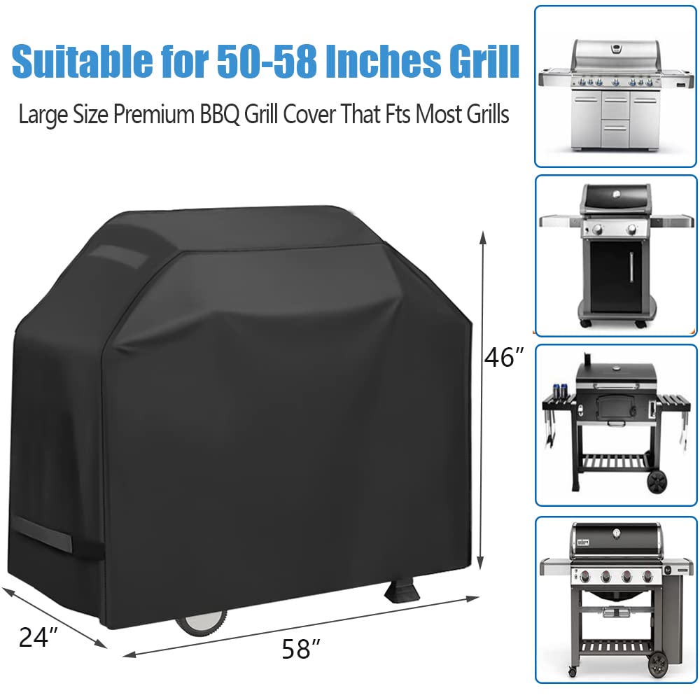 YOTOM 58-inch grill cover fits Weber grills securely