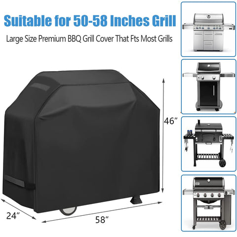 YOTOM 58-inch grill cover fits Weber grills securely