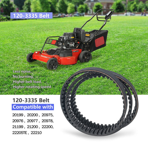 Ytpoools 120-3335 deck fit belt demonstrates Toro and Exmark compatibility.