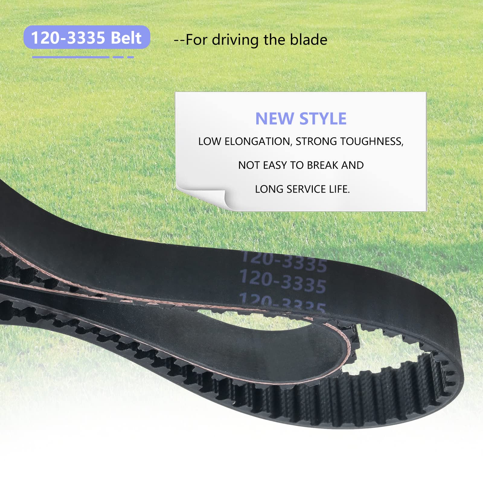 Ytpoools belt maintains tension to prevent blade overlap during mowing.