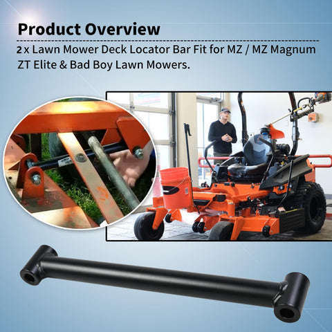 Ytpoools deck locator rod installation on a lawn mower for quick upkeep.