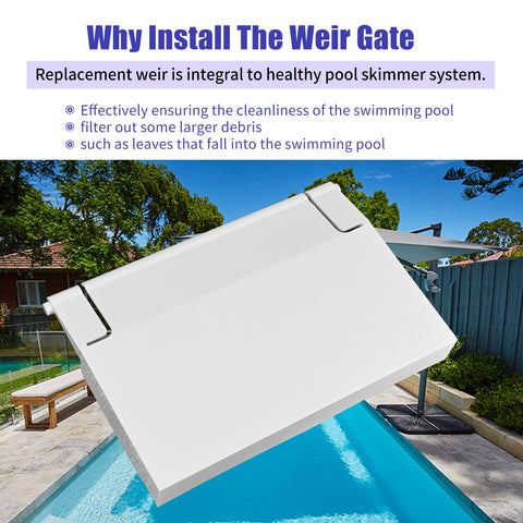 Ytpoools SPX1082K white weir door suited for outdoor pool setups.