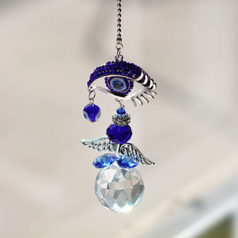 YU FENG crystal angel suncatcher creates prismatic light and positive vibes in any room.
