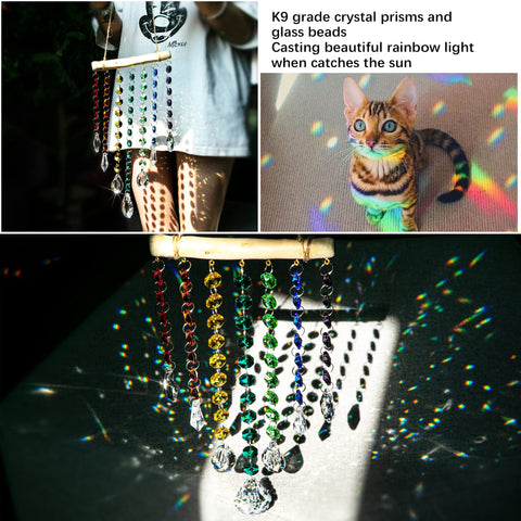YU FENG clear crystal prisms refract light for bright decor.