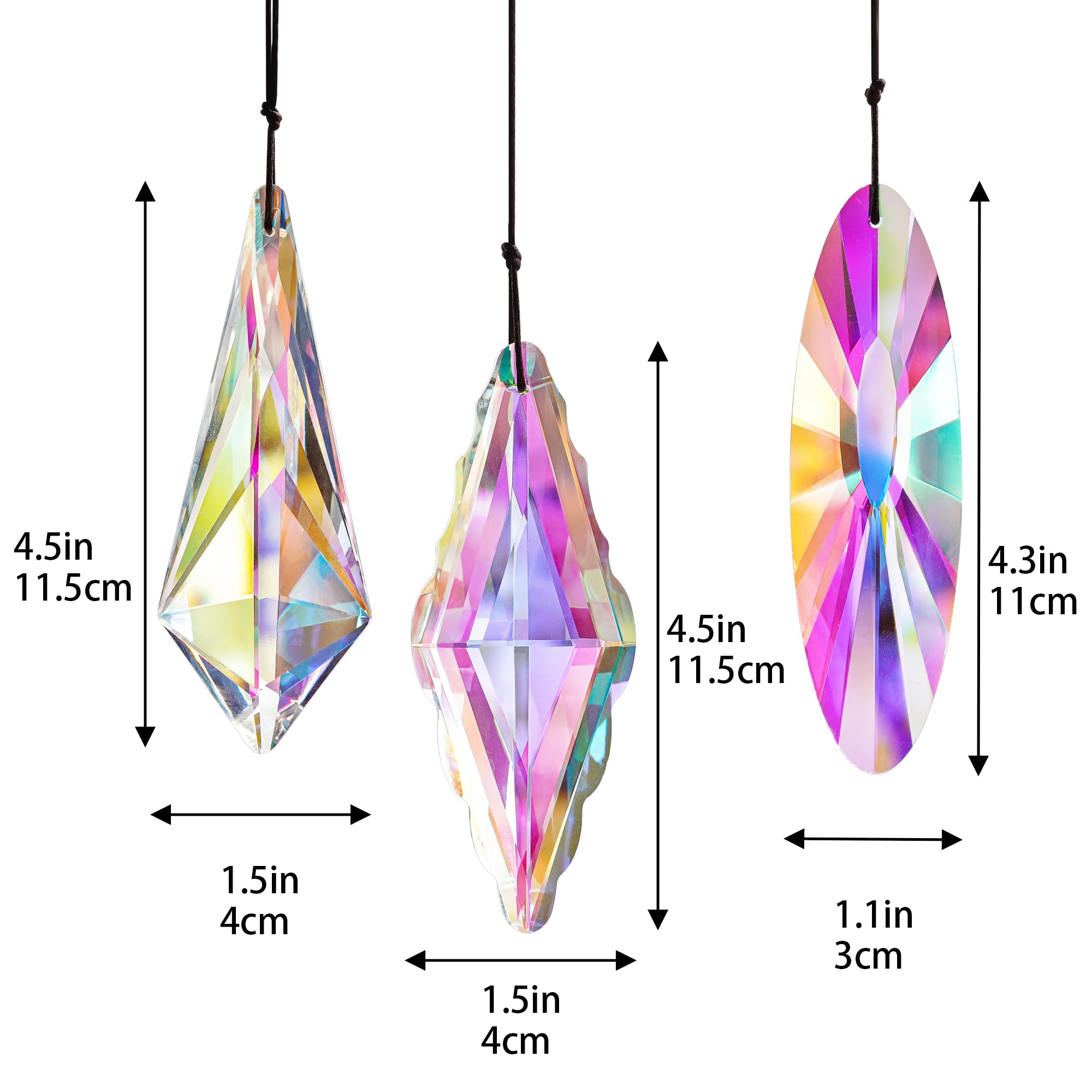 YU FENG 5-inch prism suncatchers brighten kitchens with gentle color accents