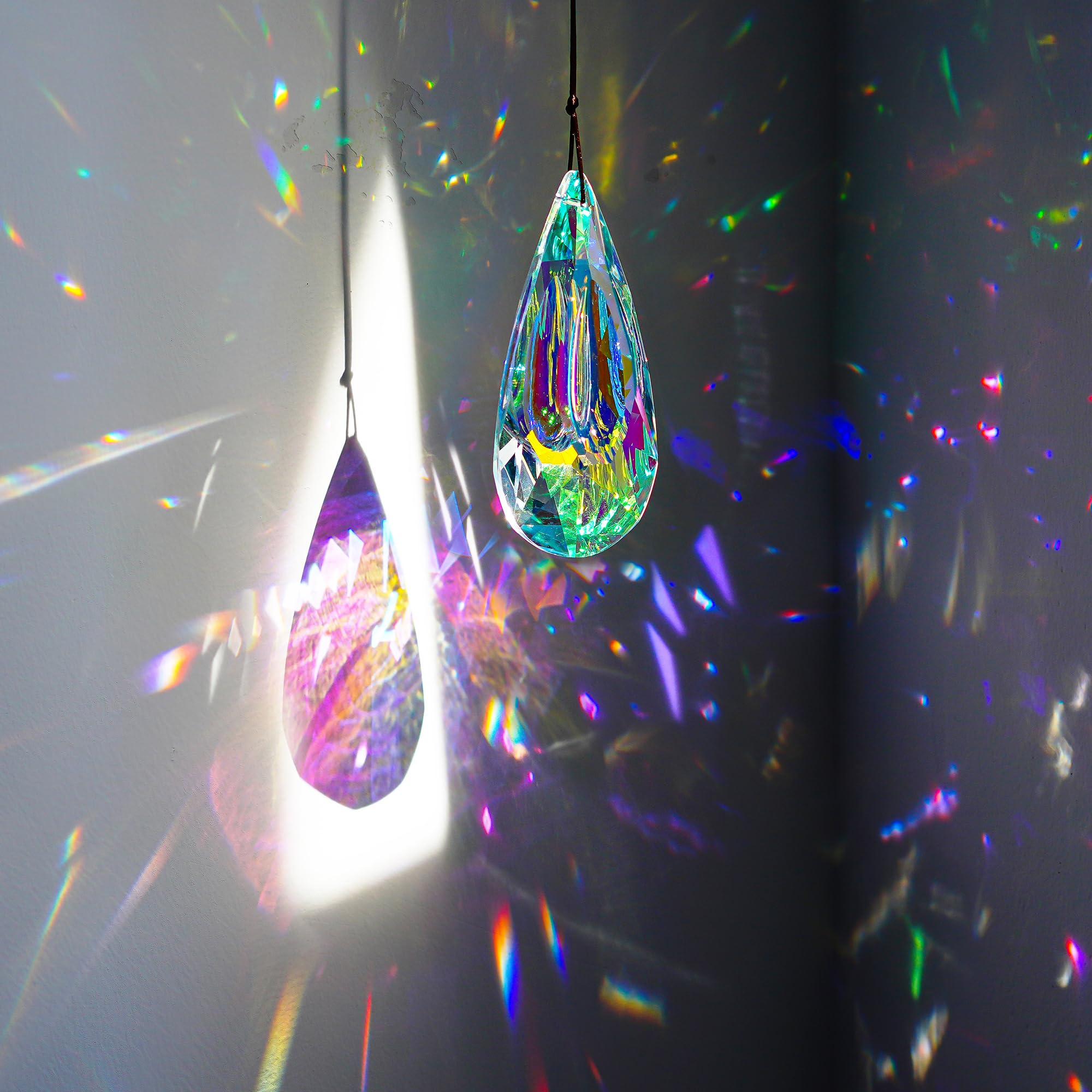 YU FENG dragon-eye prism suncatcher adds elegant sparkle to windows and trees