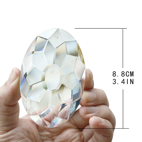 YU FENG K9 crystal prism 3-5 inch highlights sunlit reflections.