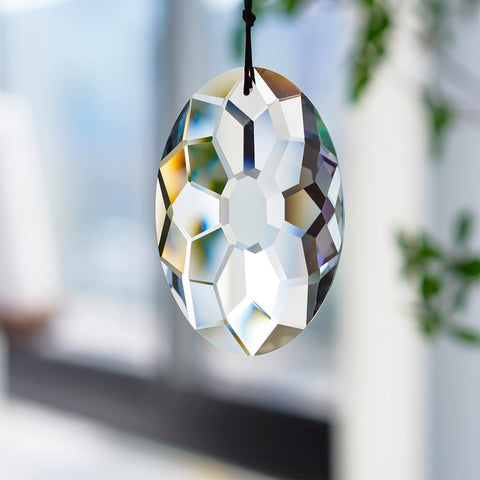 YU FENG laser-cut crystal prism delivers flawless transparency.