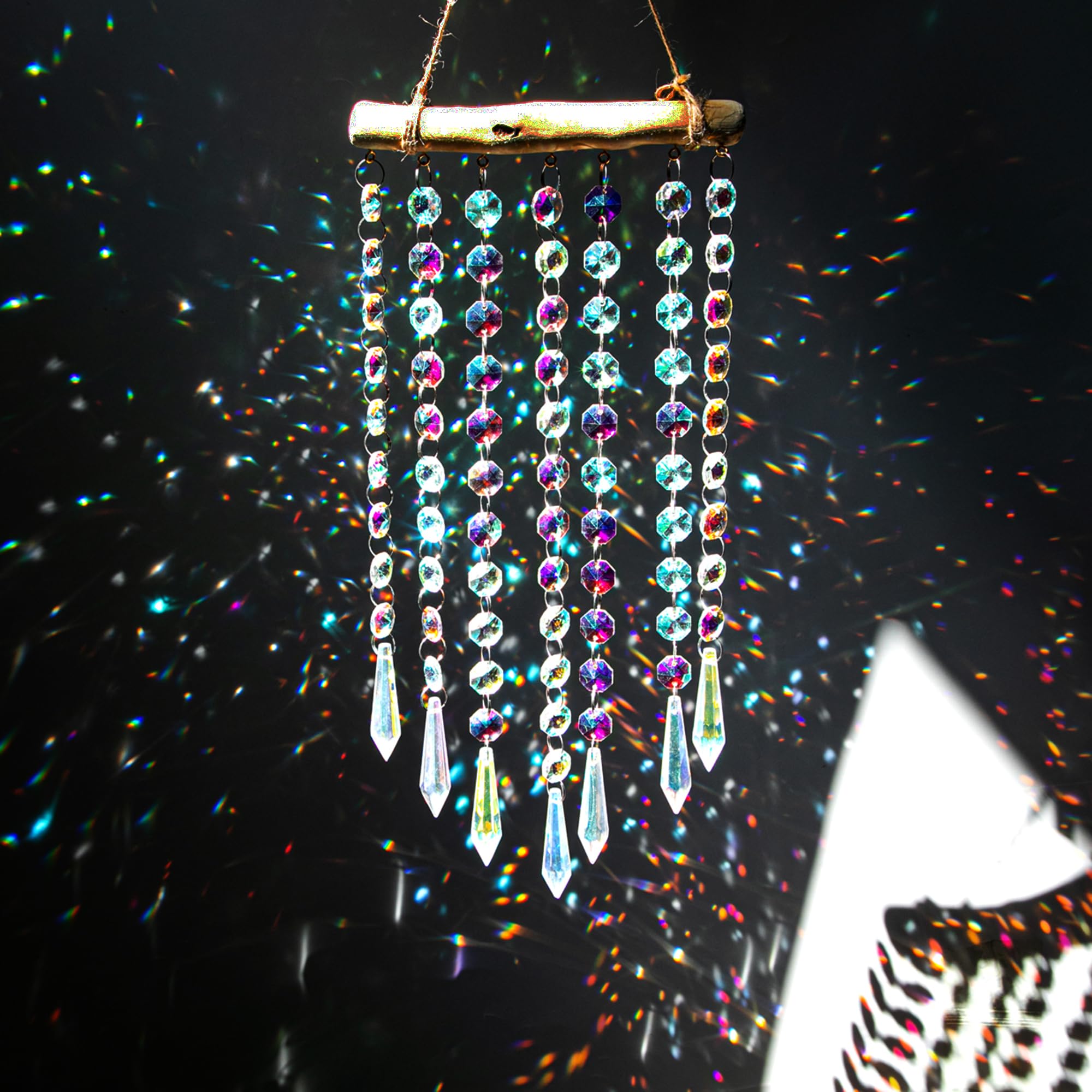 YU FENG colorful glass bead suncatcher adds sparkle to windows and decor