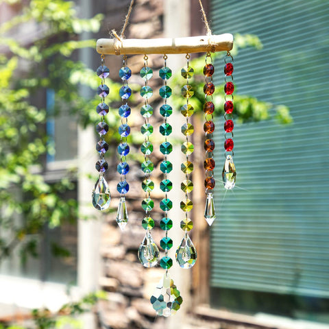 YU FENG rainbow light decor enhances porch or balcony ambiance.