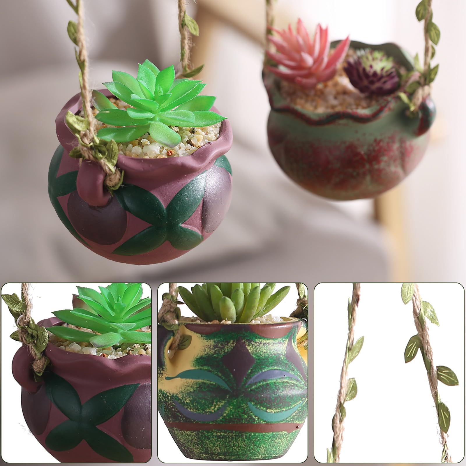 Colorful Yuccasly planters creating modern vintage vibes