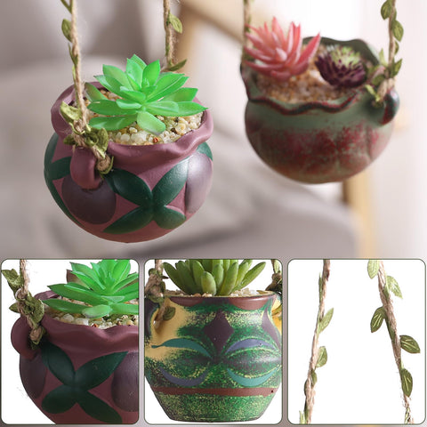 Colorful Yuccasly planters creating modern vintage vibes