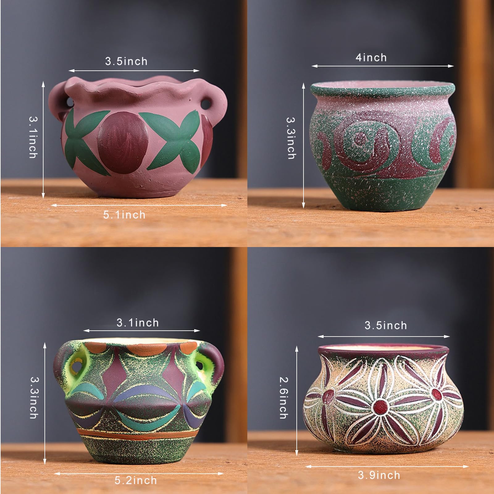 Yuccasly pot rustic colors closeup highlights vibrant glaze and versatile decor.