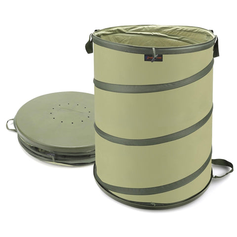 YUDI & GARDEN 45-gallon hard-bottom bin for sturdy yard waste collection.