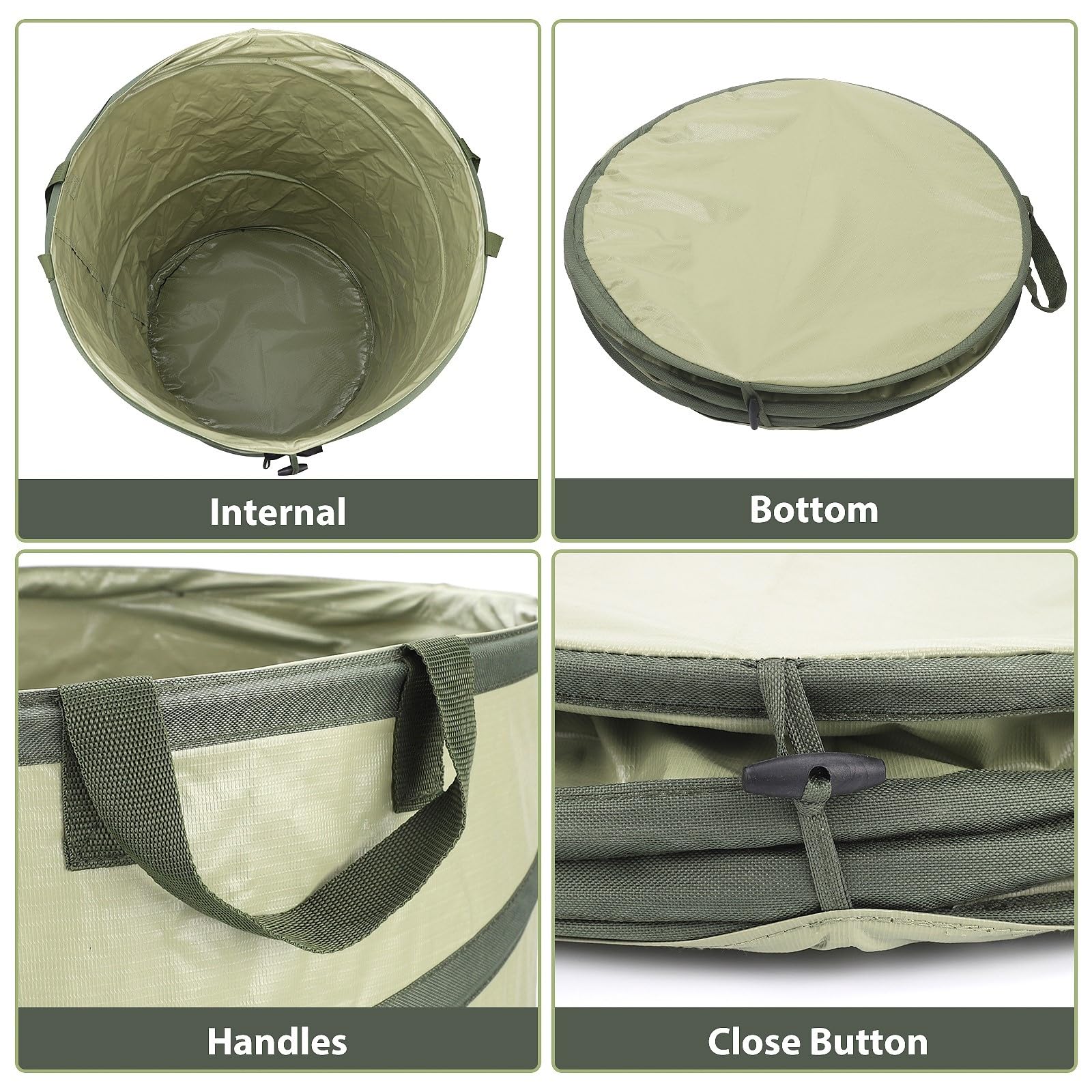 YUDI & GARDEN collapsible yard bag folds flat for compact storage.