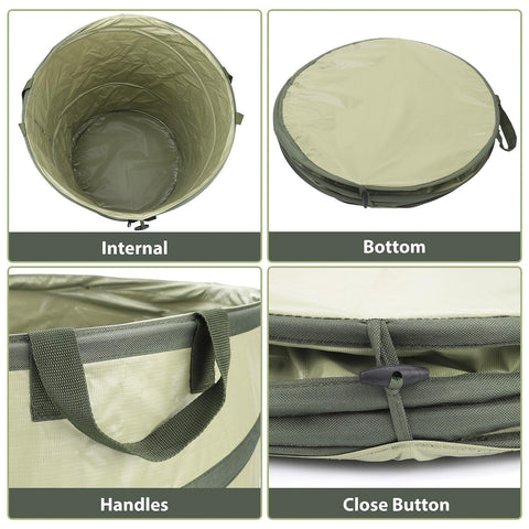 YUDI & GARDEN collapsible yard bag folds flat for compact storage.