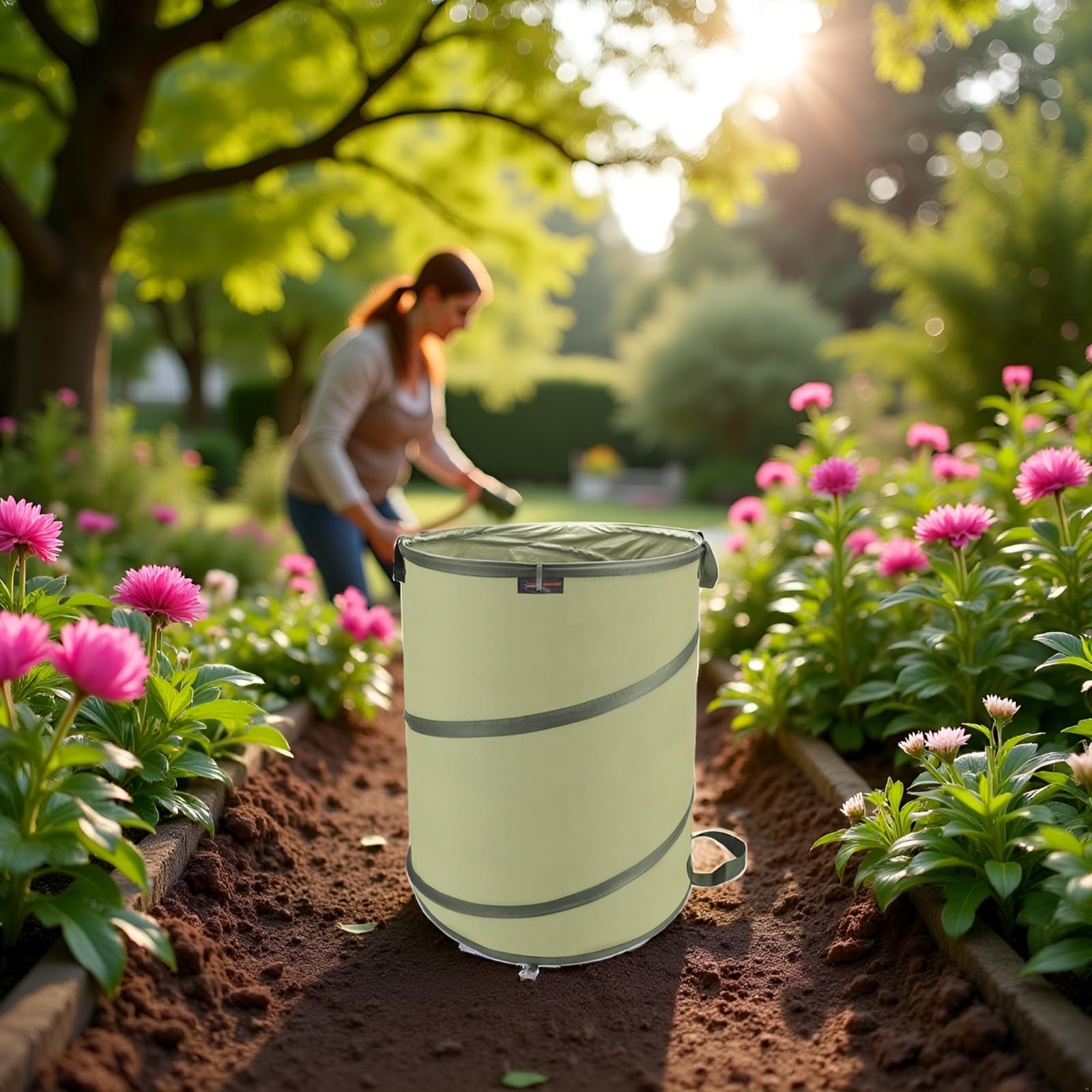 YUDI & GARDEN collapsible bin ideal for RV road trips.