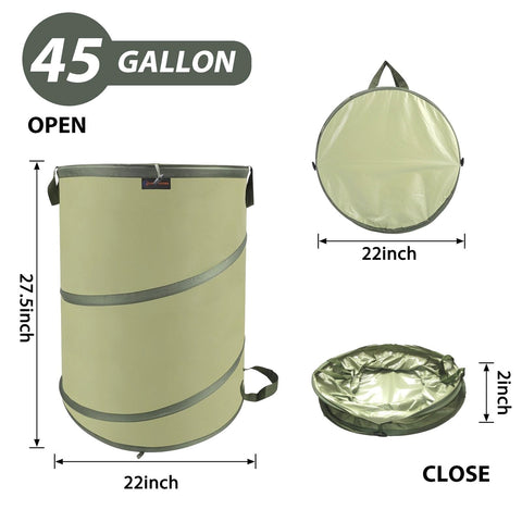 YUDI & GARDEN spring-loaded bin keeps hands free during cleanup.