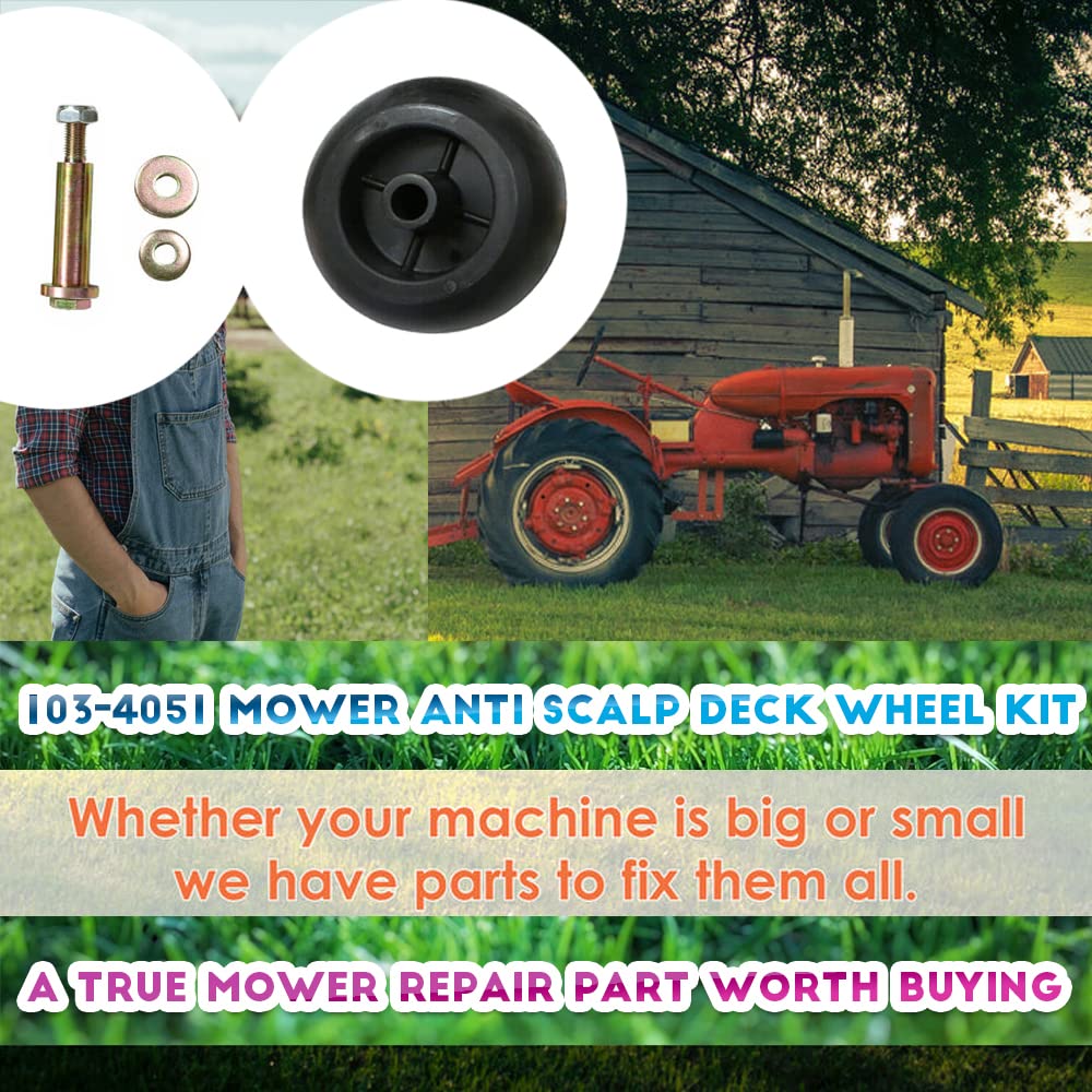 Yue Exmark wheel kit 72-inch deck compatibility close view.