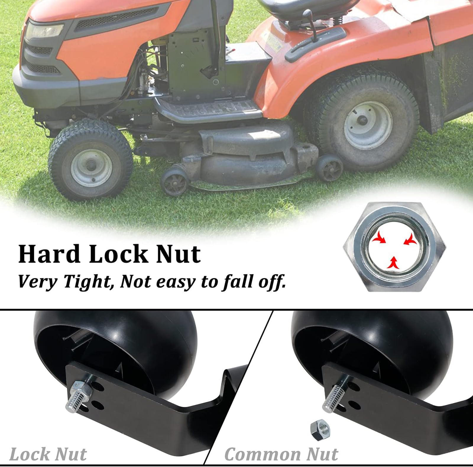 Yue Exmark anti scalp wheel kit model compatibility highlight.