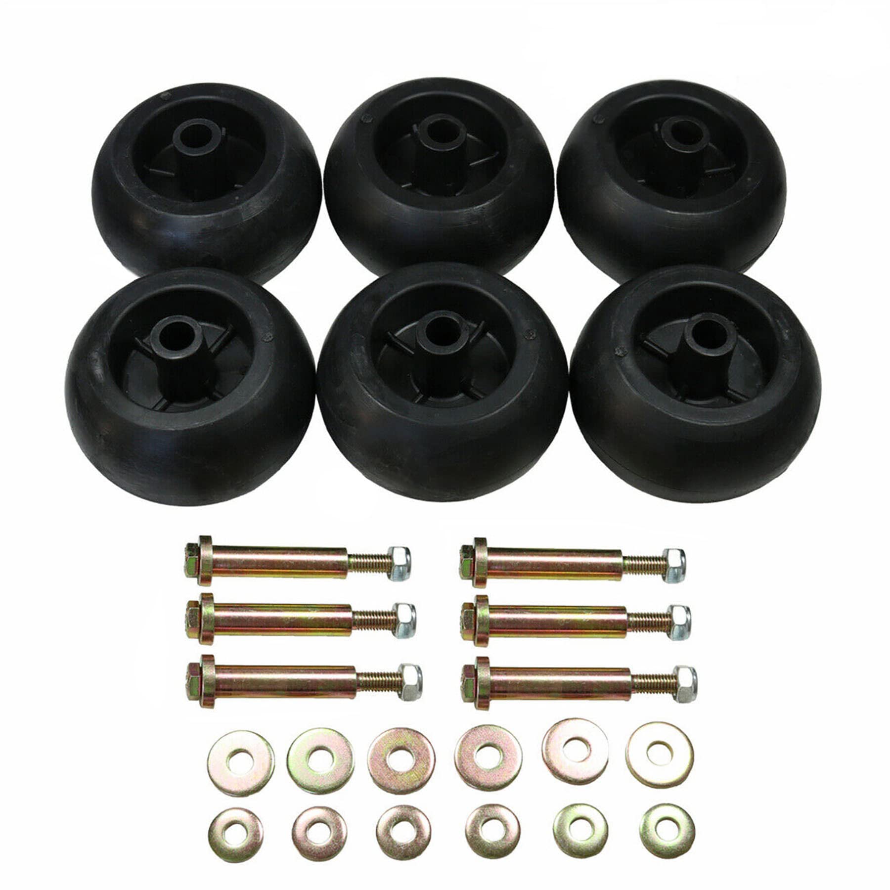 Yue Exmark anti scalp wheel kit pack shot with full contents and quick replacement potential.