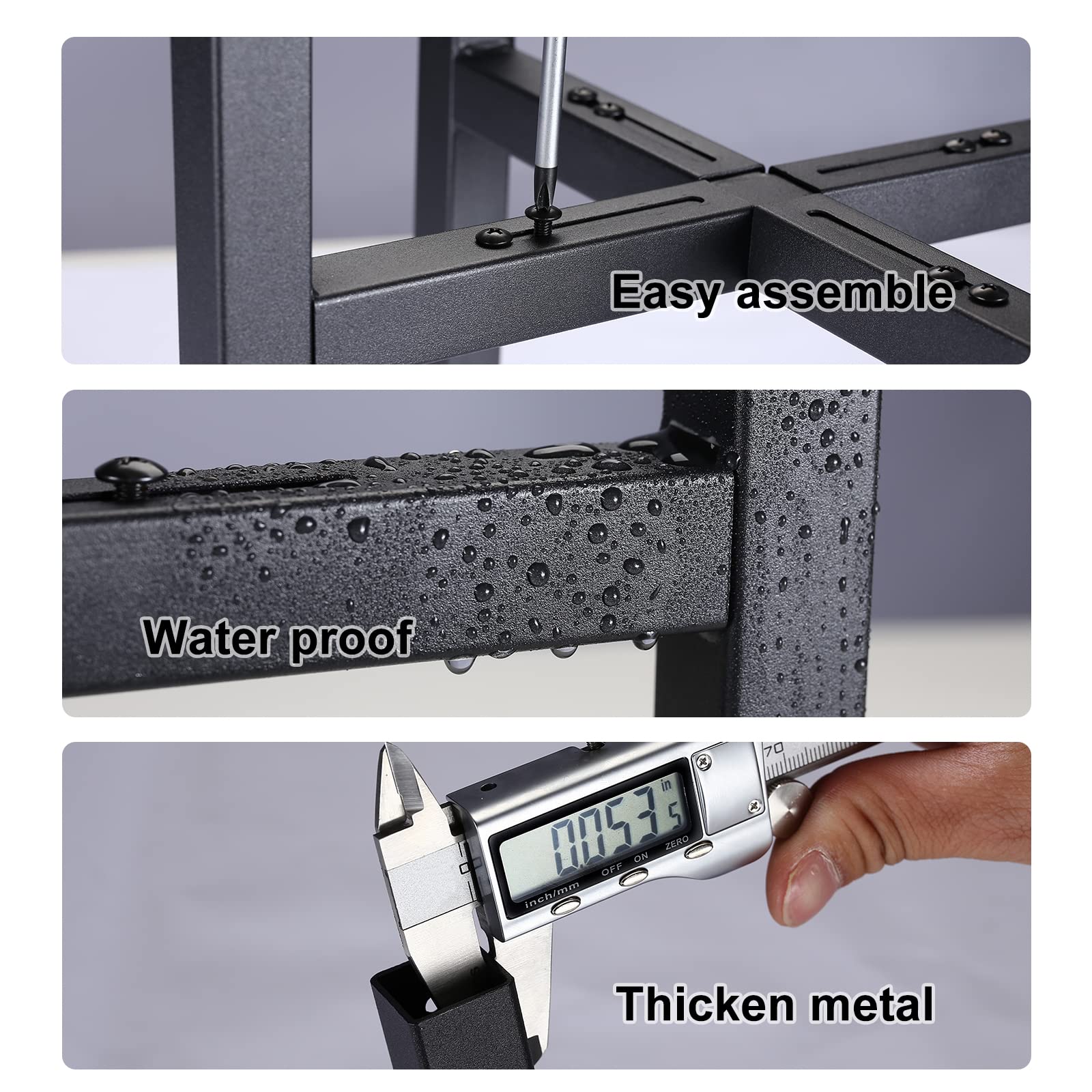 YueTong 2-pack with hardware and instructions for easy assembly