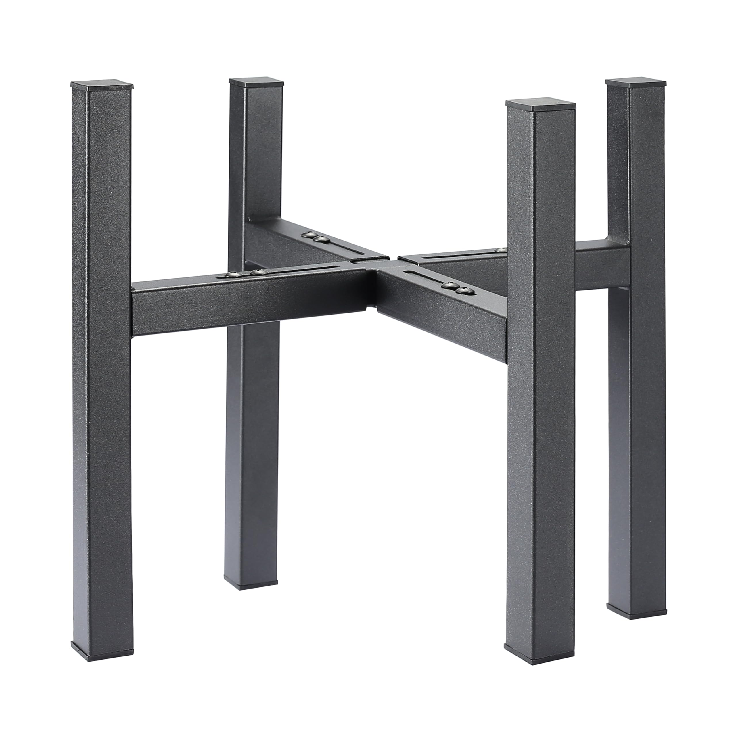 YueTong 2-pack adjustable plant stands assembled with large pots ready for display