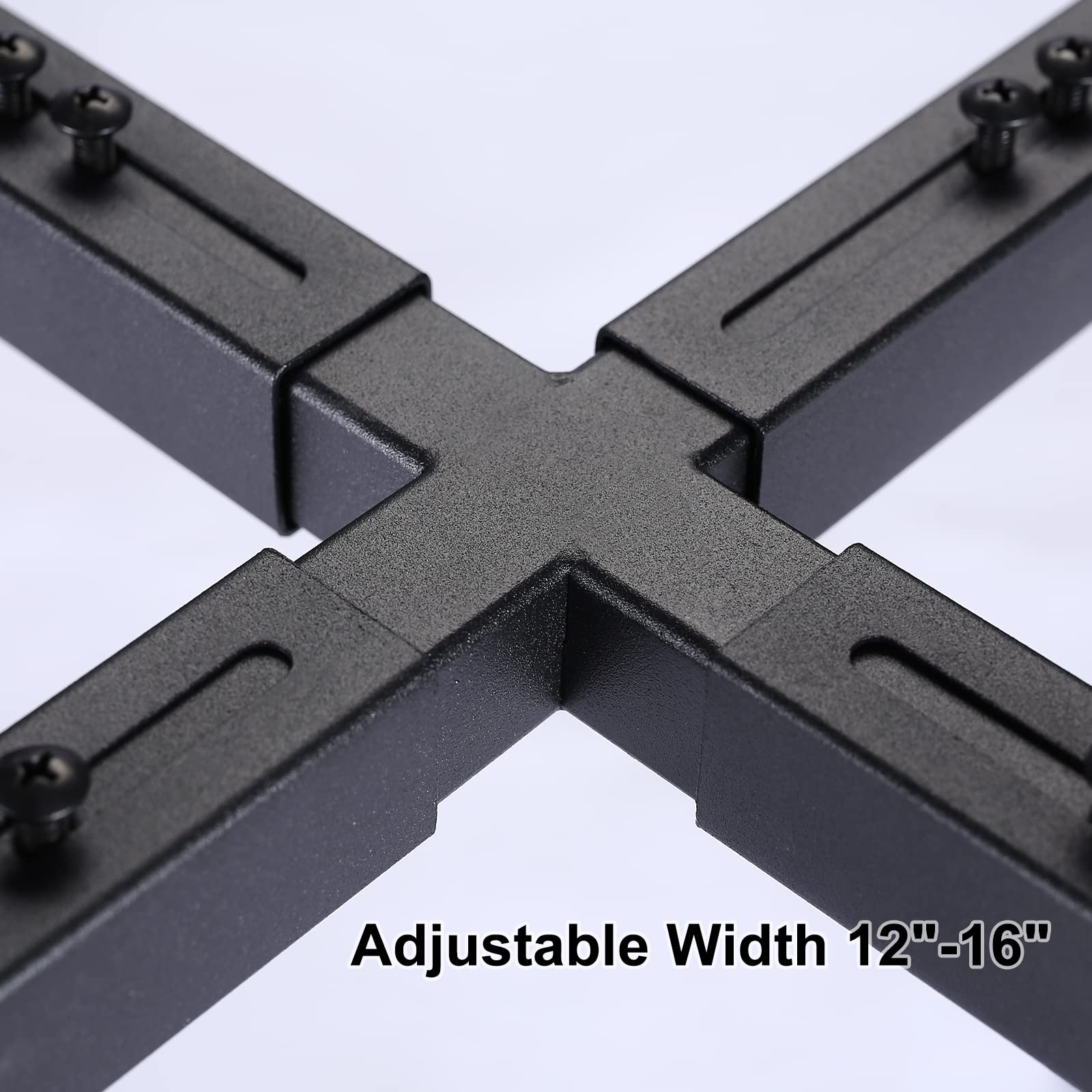 Matt black YueTong stand showing rust-protection coating for weather resistance